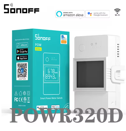 Wifi Smart Switch Sonoff R316D/POWR320D 16A/20A Intelligent Remote Current and Power Metering Switch Works Alexa Google Home