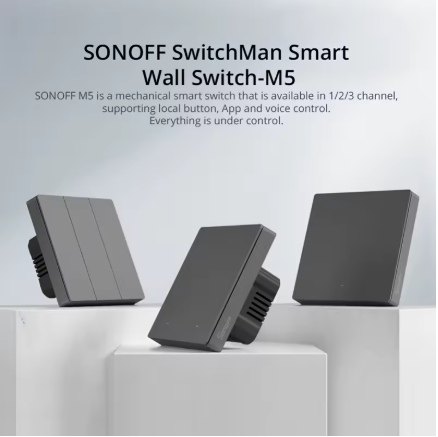 SONOFF M5 SwitchMan WiFi Smart Switch 1/2/3 Gang Wall Switch Work With Alexa Google Alice Siri Smartthings ESP32 Home Assistant